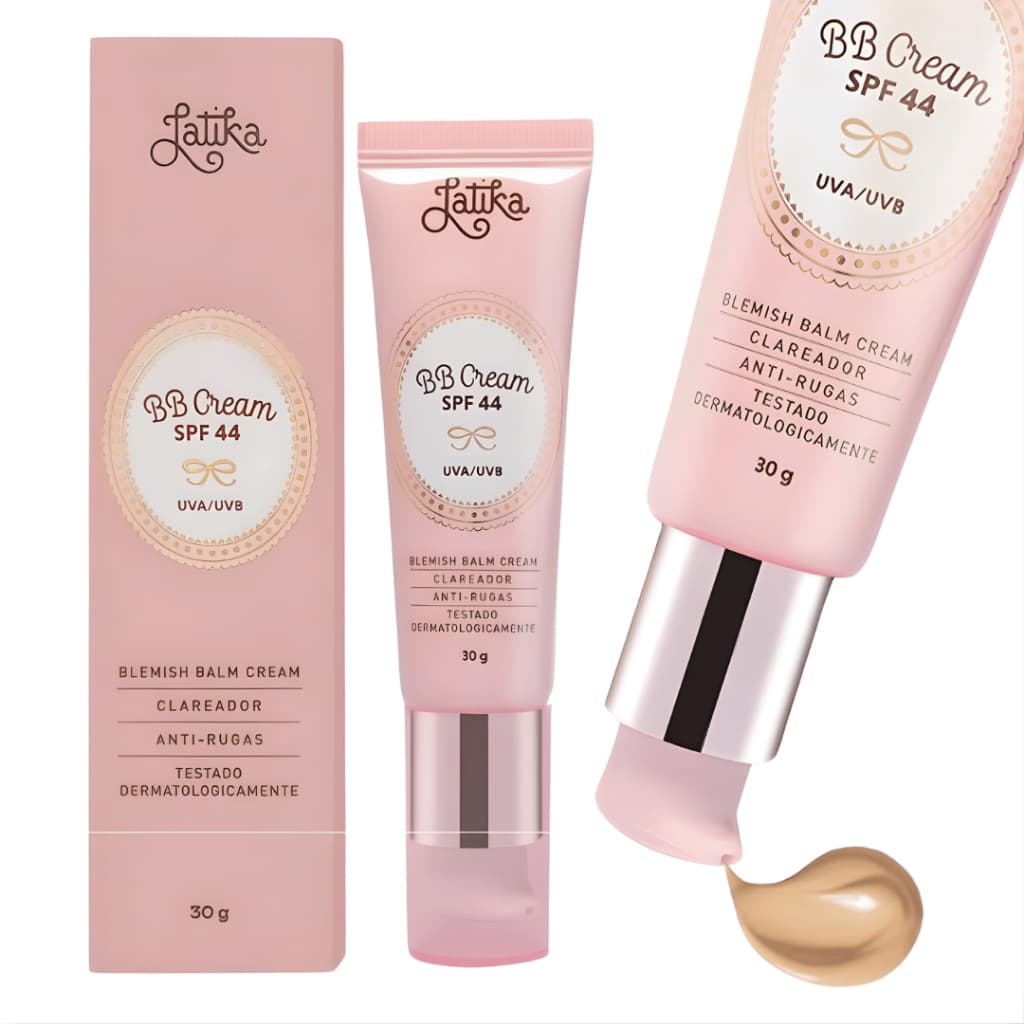 Base Bb Cream Latika Novo Fps 44 Base Bege Claro Clareador Pele