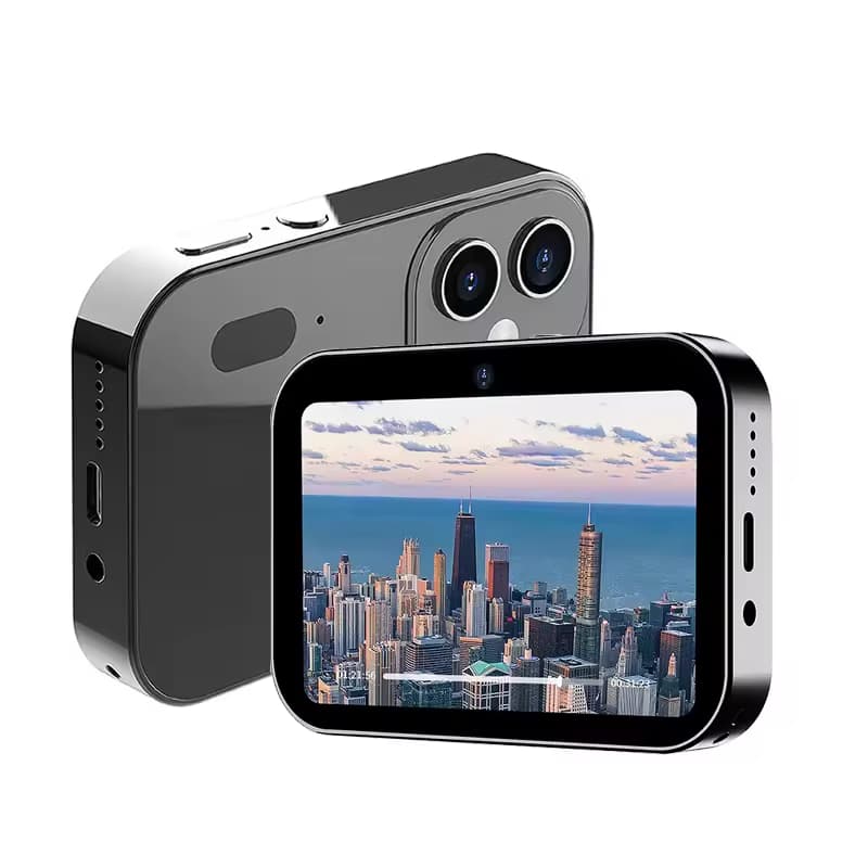 Câmera Digital 64MP,4K,Display Colorido Camera Frontal e Traseira,Compacta e Portátil Cartão de memória.