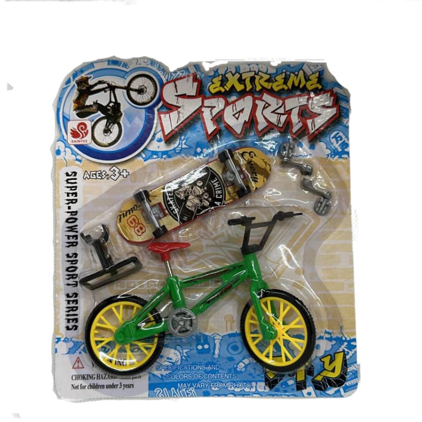 Kit Aventura Infantil com Skate de Dedo, Bike de Dedo e Acessórios – Esportes Radicais Kids