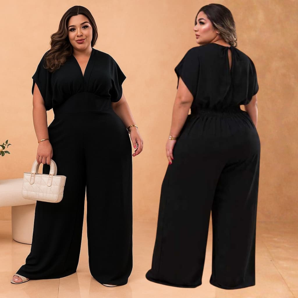 Macacão Longo Plus Size Feminino Elegante e Confortável Moda Casual e Estilo para Todas as Ocasiões