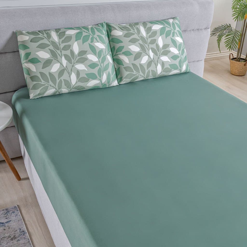 Jogo Lençol Casal Percal 400 Fios 3 Pçs Macio E Toque Suave