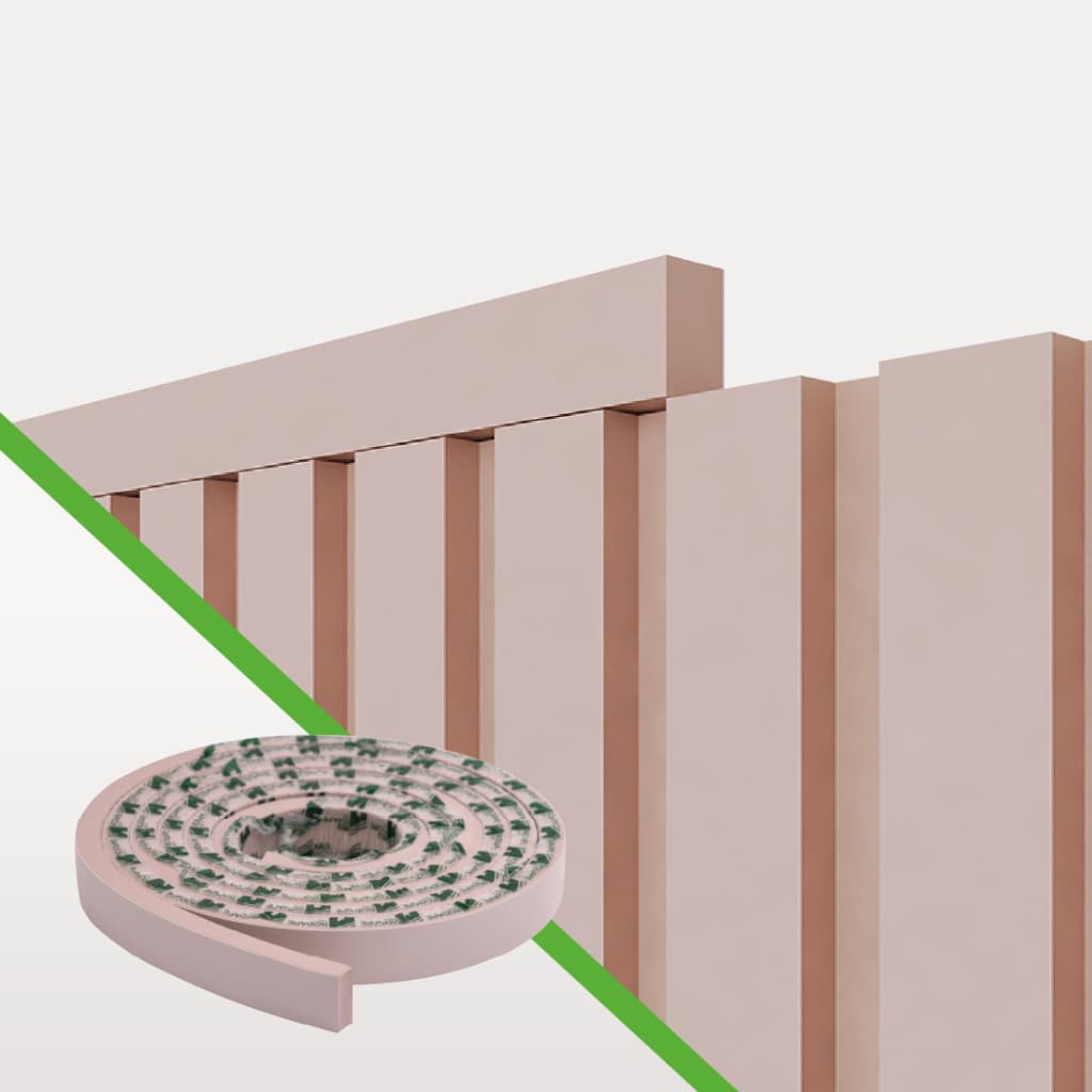 Perfil de Acabamento Painel Ripado Laminado de EVA | Cor Rosa | Linha Play | Envios FULL