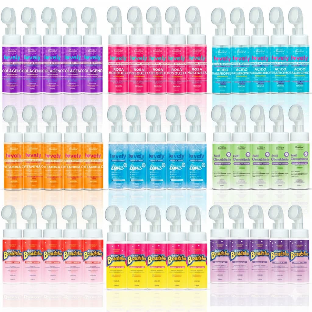 Kit 05 Unidades Mousse de Limpeza Facial Face Beautiful 150ml