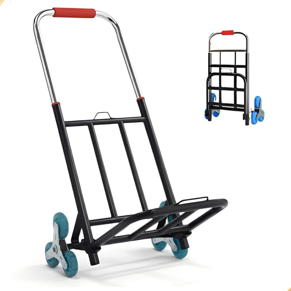 Carrinho De Mão Dobrável Compras Cargas Bagagem  Sobe Escada  Caixas