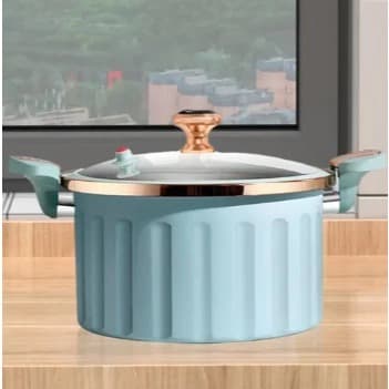 Panela de Micro Pressão 10 Litros 28Cm Anti Aderente Caçarola Fogão e Indução