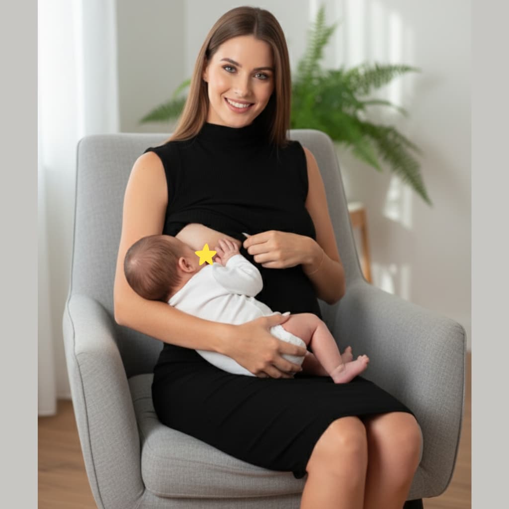 Vestido Amamentação Gestante Regata Sem Mangas