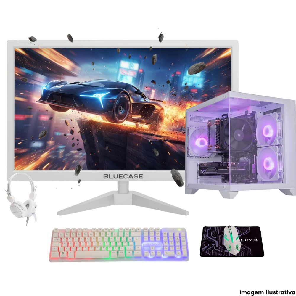 PC Gamer AMD Ryzen 5 16 GB RAM, SSD 480 GB SSD, Monitor de 20″, Wi-Fi