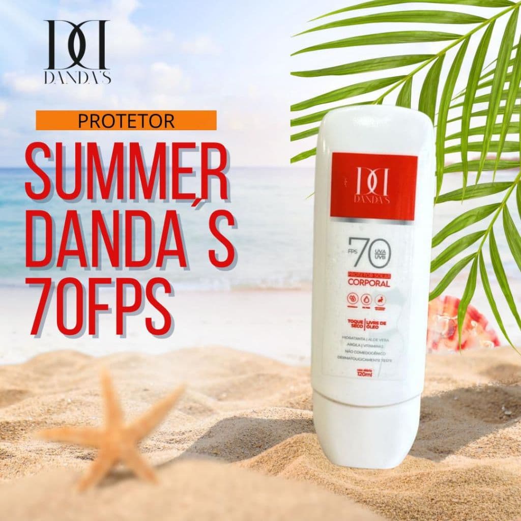 ✨ Protetor Solar Danda's FPS 70 - MÁXIMA Proteção UVA/UVB Diária - Hidratante Argila e Aloe Vera