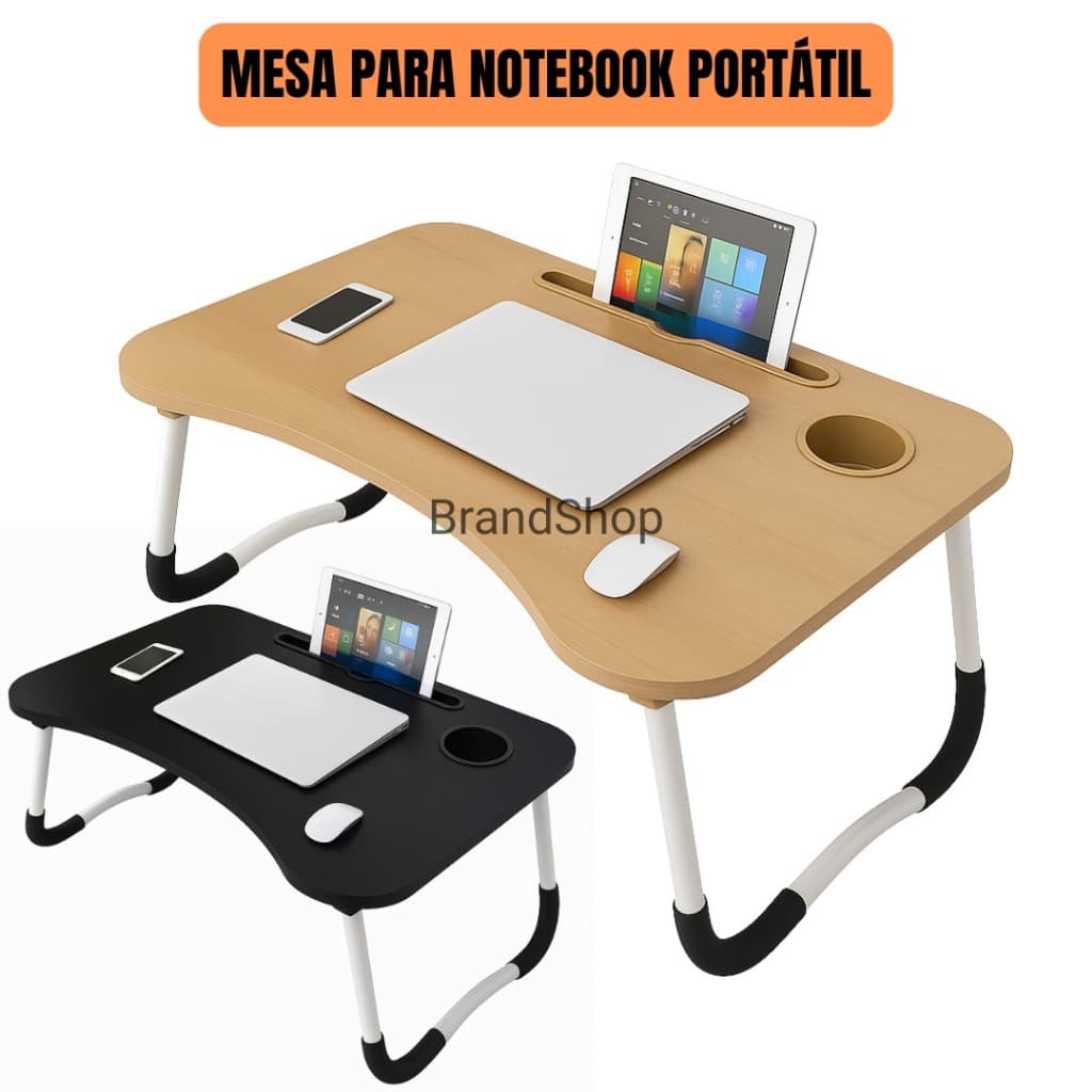 Mesa Notebook Dobrável e Portátil Para Home Office e Estudo