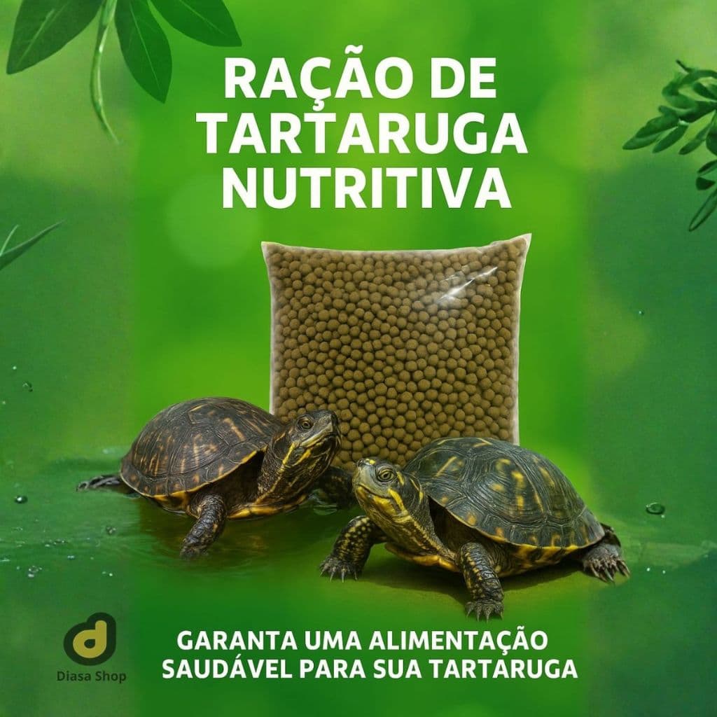 Ração Nutritiva para Tartarugas , Jabuti, peixes 32% –  Crescimento Saudável!