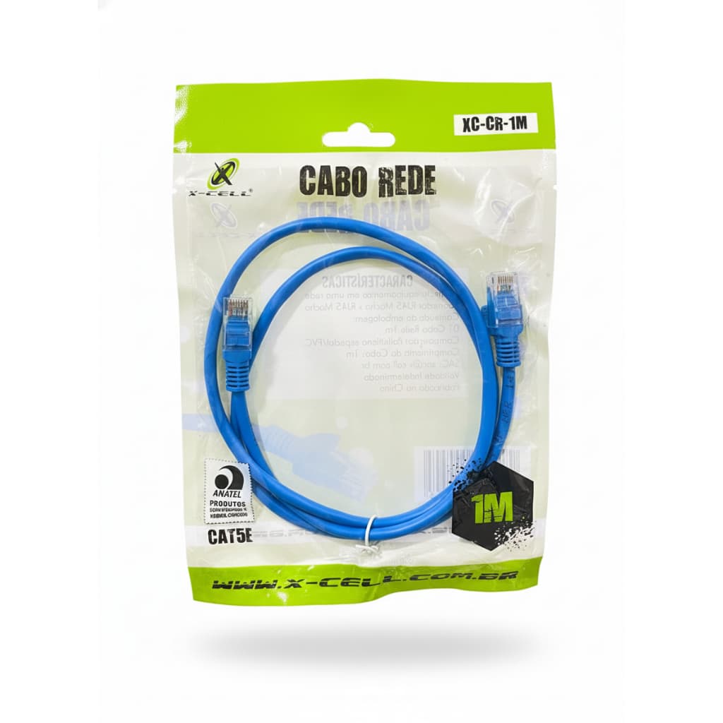 CABO REDE CAT5E 1M XC-CR-1M PARA INTERNET