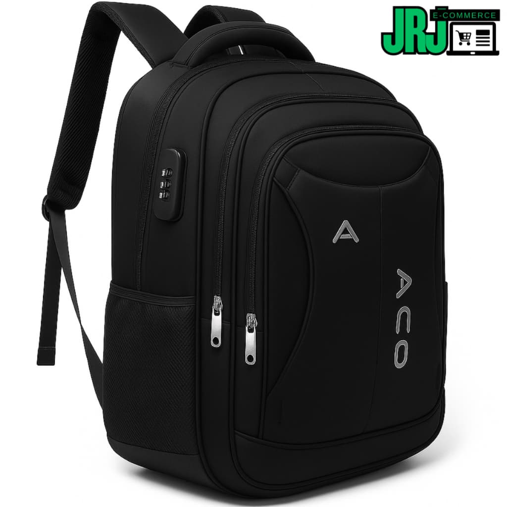 Mochila Notebook c/ Senha E Saida para USB/Fone de Ouvido Masculina Feminina Unissex Impermeável ACO