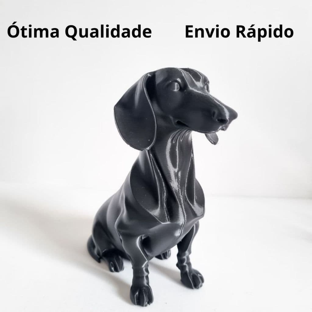 Cachorro Salsicha Decorativo | Estatueta Dachshund 3D | Enfeite Moderno Ótima Qualidade Envio Rapido