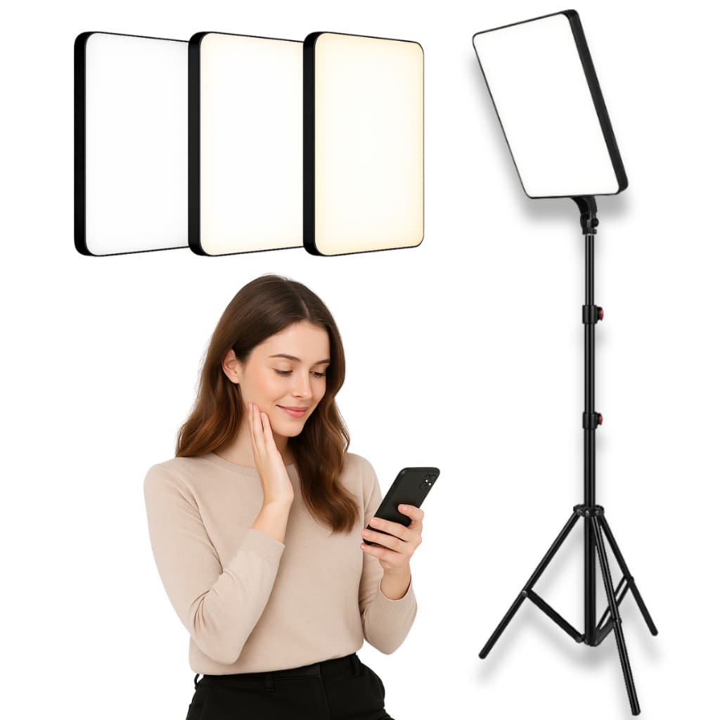 Iluminador Ring Light  Luminária 16 Pol Led Com Tripé 2,10 Kit Profissional Estudio Portátil