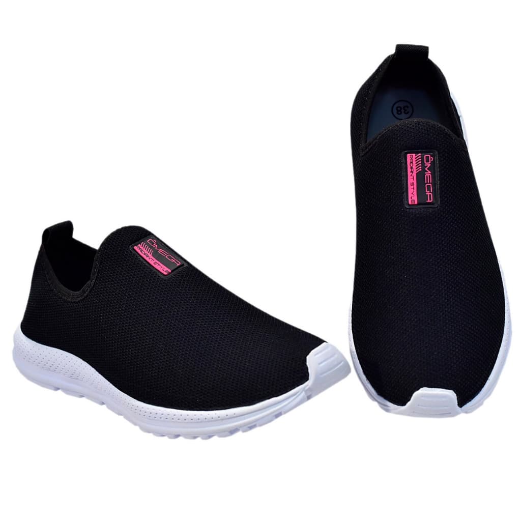 Tênis Meia Feminino Ortopédico Calce Fácil Botinha Sneaker Slip On Casual Confortável Academia lança