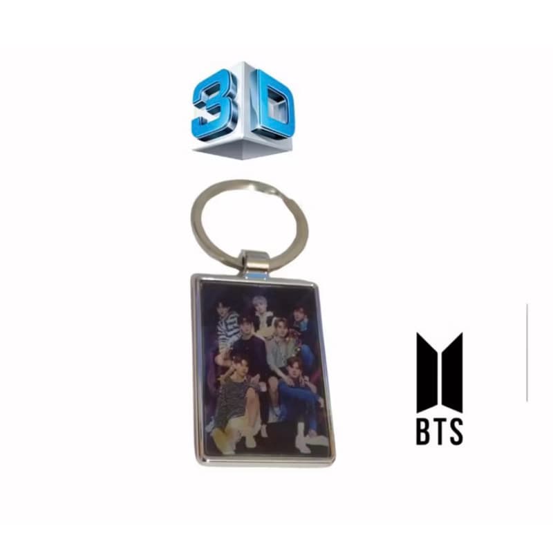 👉 Chaveiro 3D BTS | Acessório K-pop Geek Colecionável ARMY Presente Banda Metal