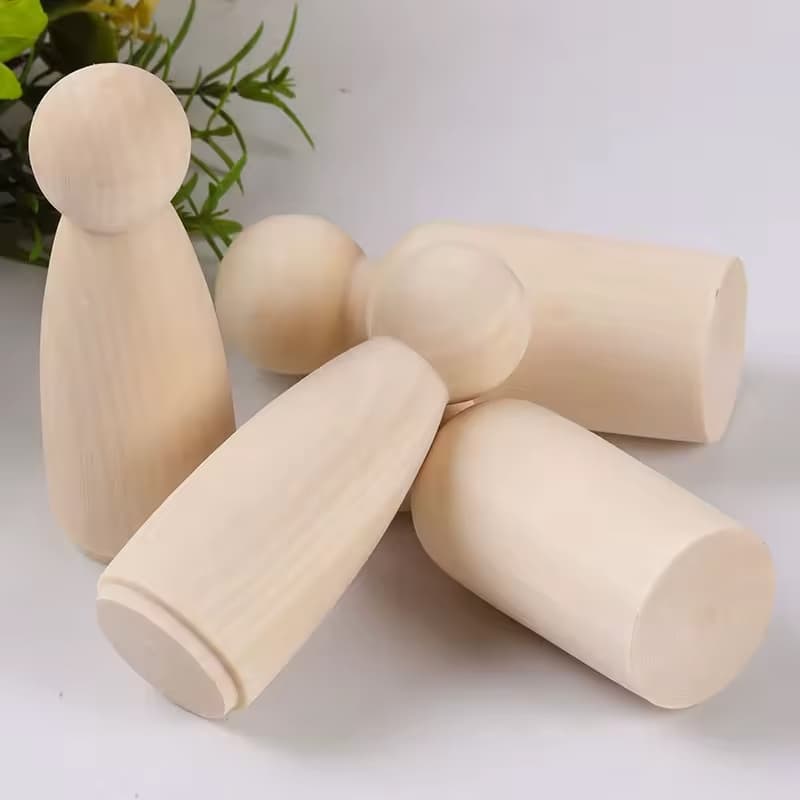 Kit 30 Boneco - Constelação Familiar - Madeira Masculino/Feminino + Caixa Plástica Organizadora