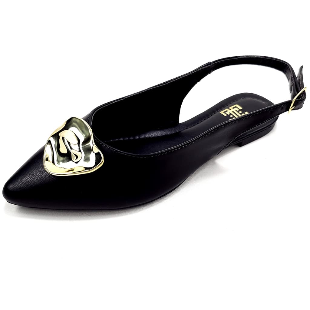 Sapatilha Slingback Rasteira Sandalia Bico Fino Feminina Sapato Dia a Dia Social Confortavel
