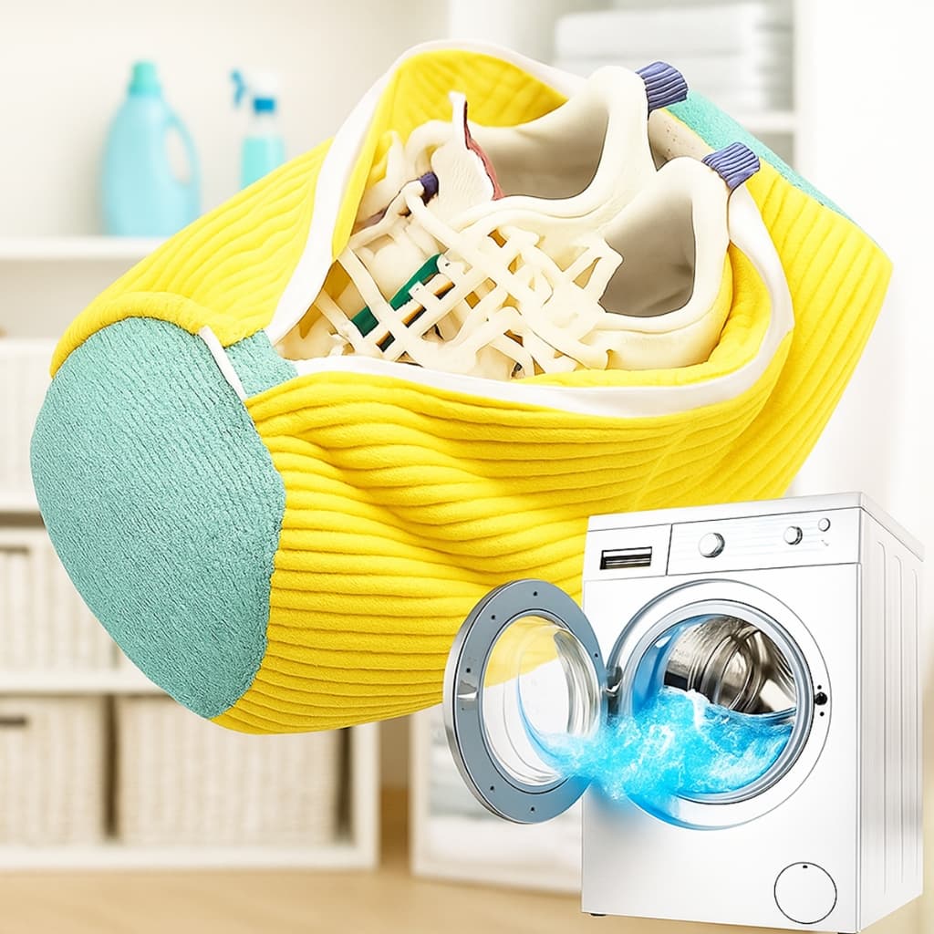 Saco Para Lavar Tênis e Sapato na Máquina de Lavar Sem Danificar Lavanderia e Viagem