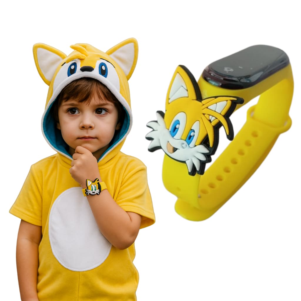Relógio Infantil Menino Sonic Digital a prova de água masculino para crianças atacado led