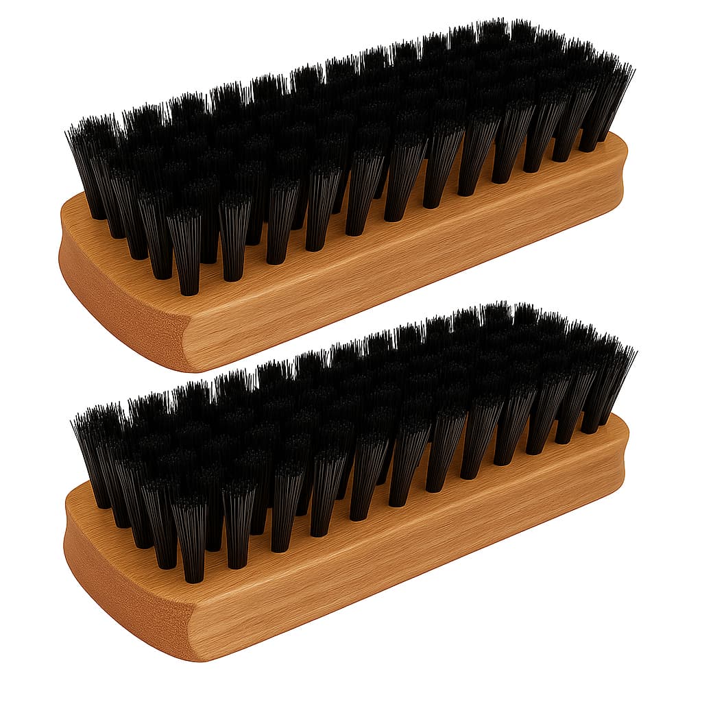 Kit 2x Escova Sapato Lustrar e Engraxar Macia