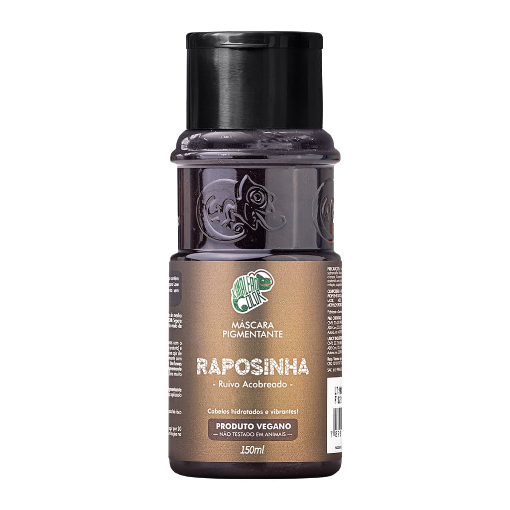 Kamaleão Color Máscara Pigmentante Raposinha 150ml: Fórmula Vegana Sem Amônia e Cruelty Free