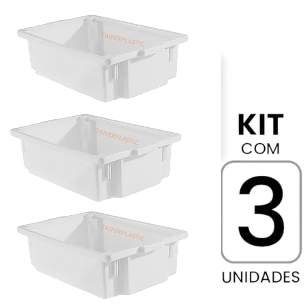 Kit 3 Caixa Para Gelo Pescados Peixe Congelamento Pesca