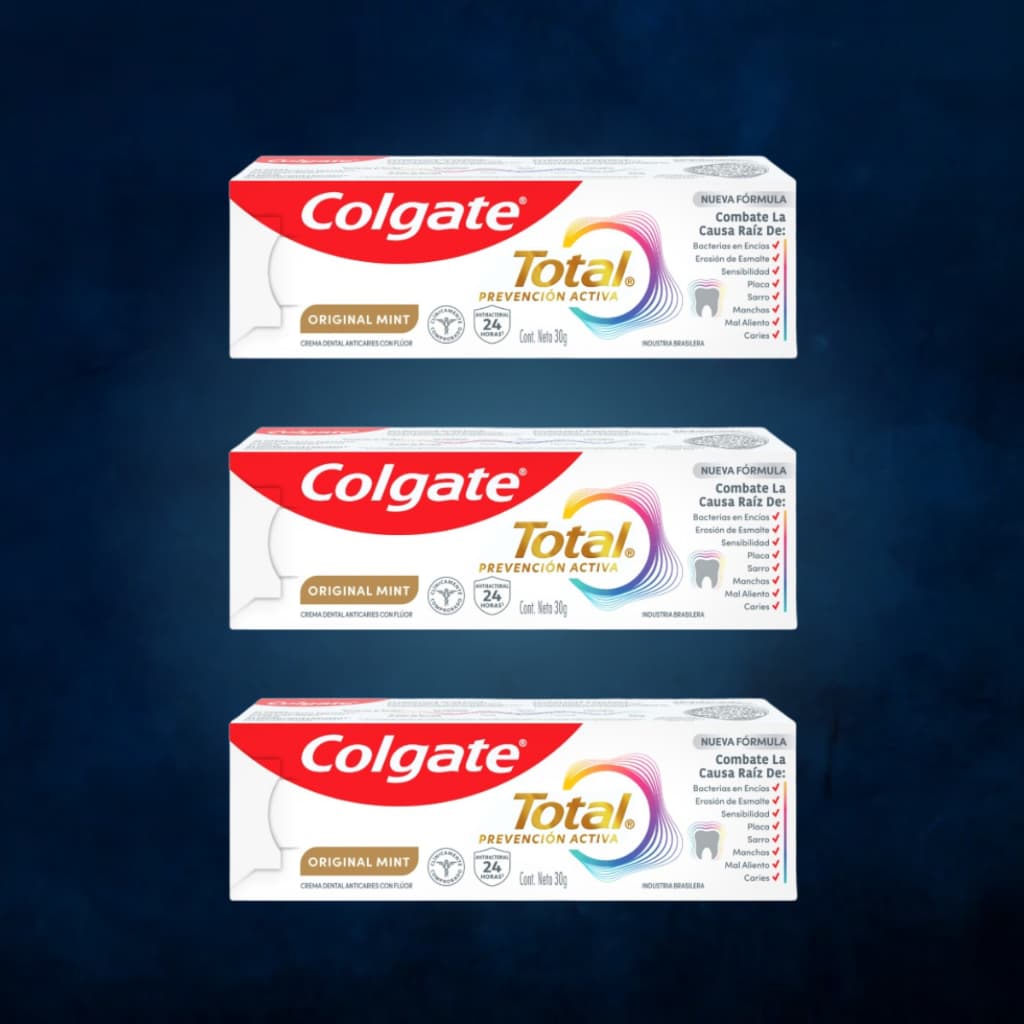 Kit 3 Creme Dental Total Original Mint 30g - Colgate