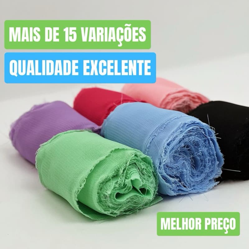 FITA DE CHIFFON RÚSTICA DECORATIVA | MAIS DE 15 CORES | MELHOR PREÇO | ROLO 5M OU 10M