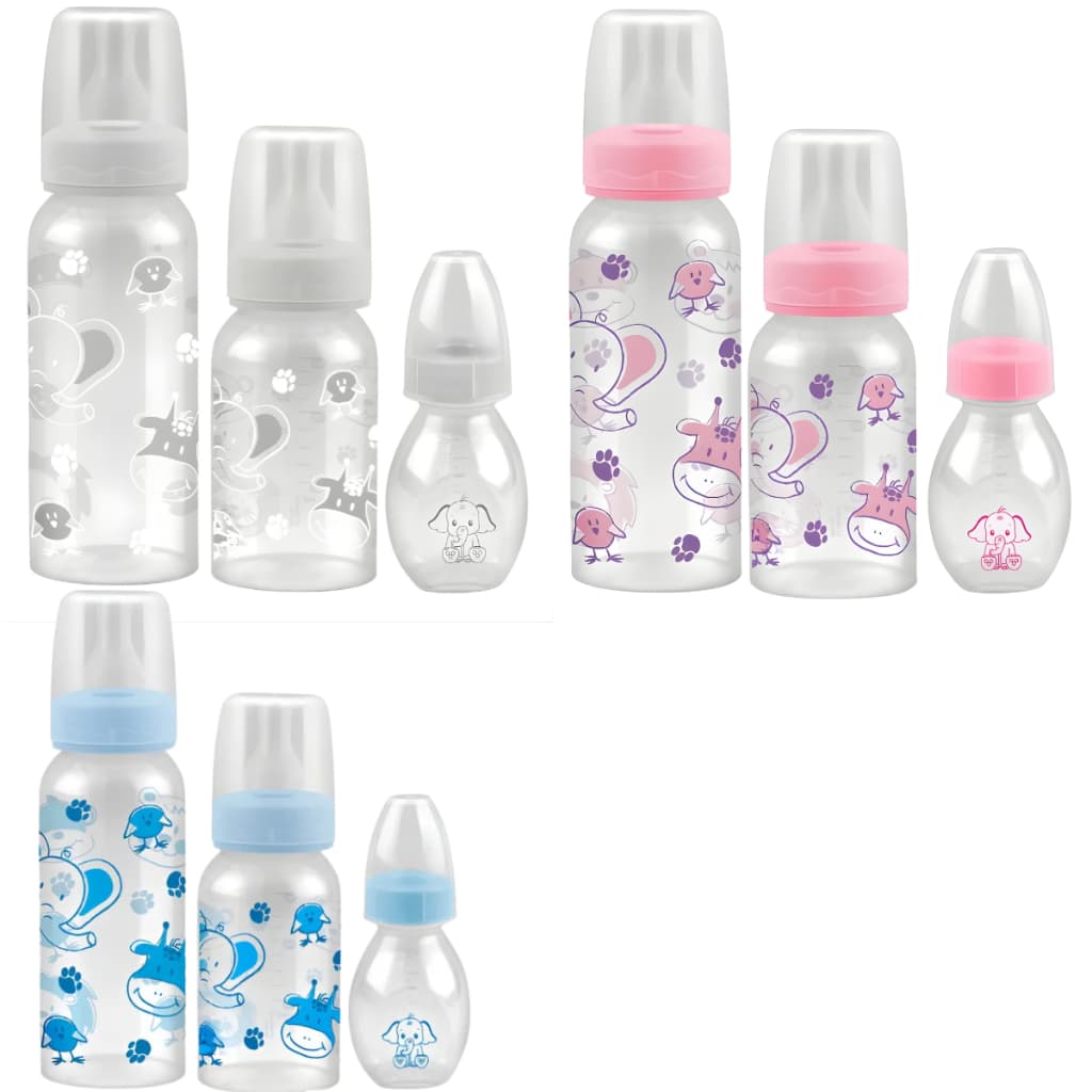Kit Mamadeira Bico de Cristal Anplas c/ 03 unidades - 60mL - 140mL - 240mL Bebê Criança