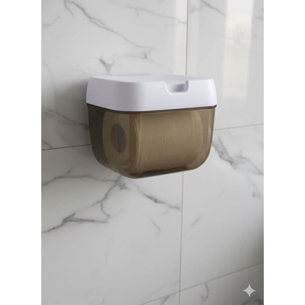 Suporte De Parede Banheiro Caixa Organizadora De Papel Higiênico Sem Furar Parede