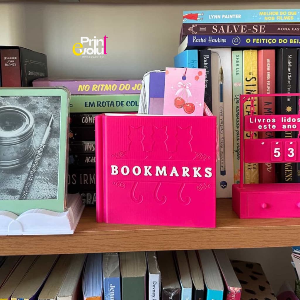 Organizador de marca páginas / Porta marcadores criativo / Acessório para leitores