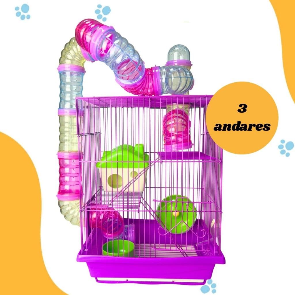 Gaiola Hamster Roedores Completa 3 Andares Savana Pet