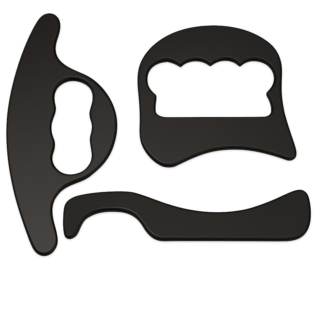 Instrumento de Liberação Miofascial Instrumento Massageador Soqueira Tartaruga e Gancho