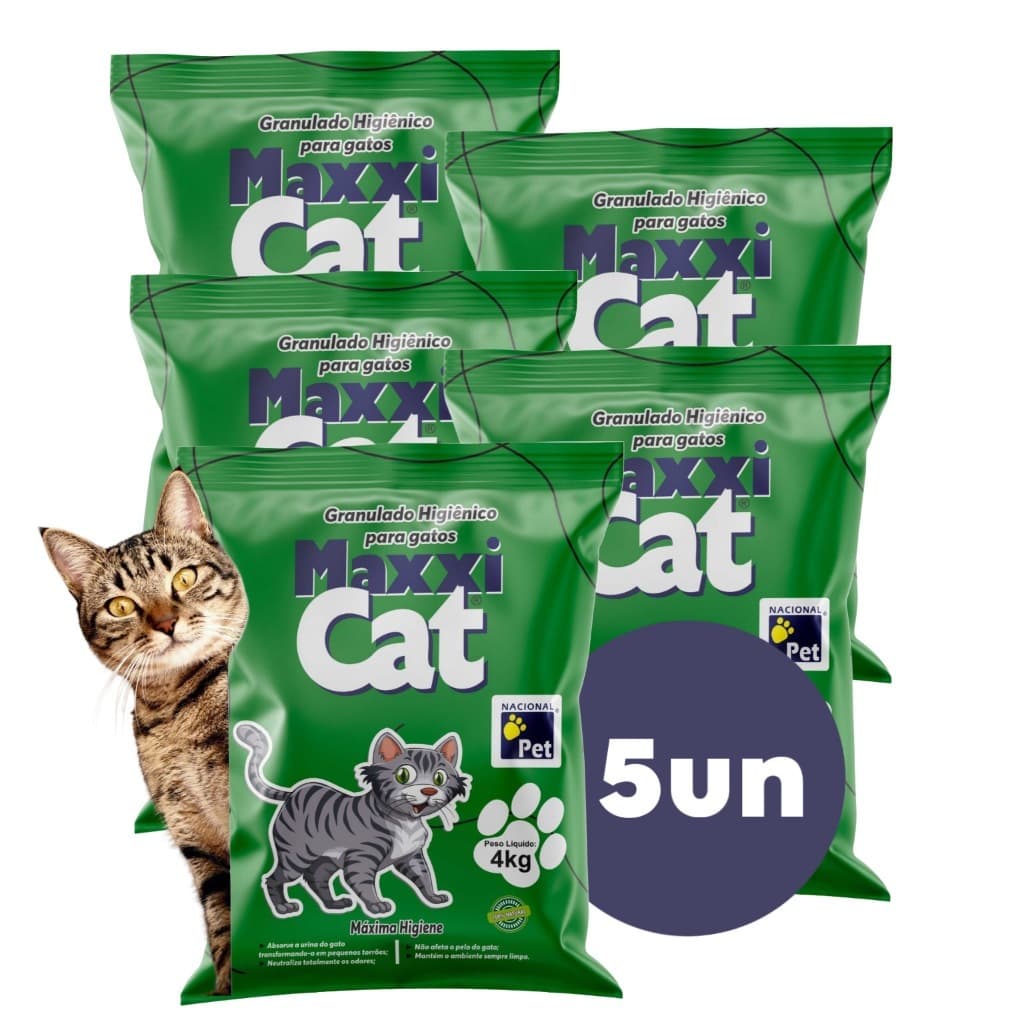 Granulado Areia Para Gatos Sanitária Antiodor Maxxi Cat - Granulado Higiênico Para Gatos