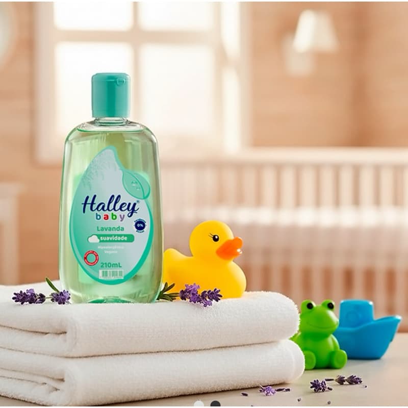 1 Frasco Colônia Infantil Lavanda Suavidade Hipoalergenico Vegano Halley Baby 210 ml