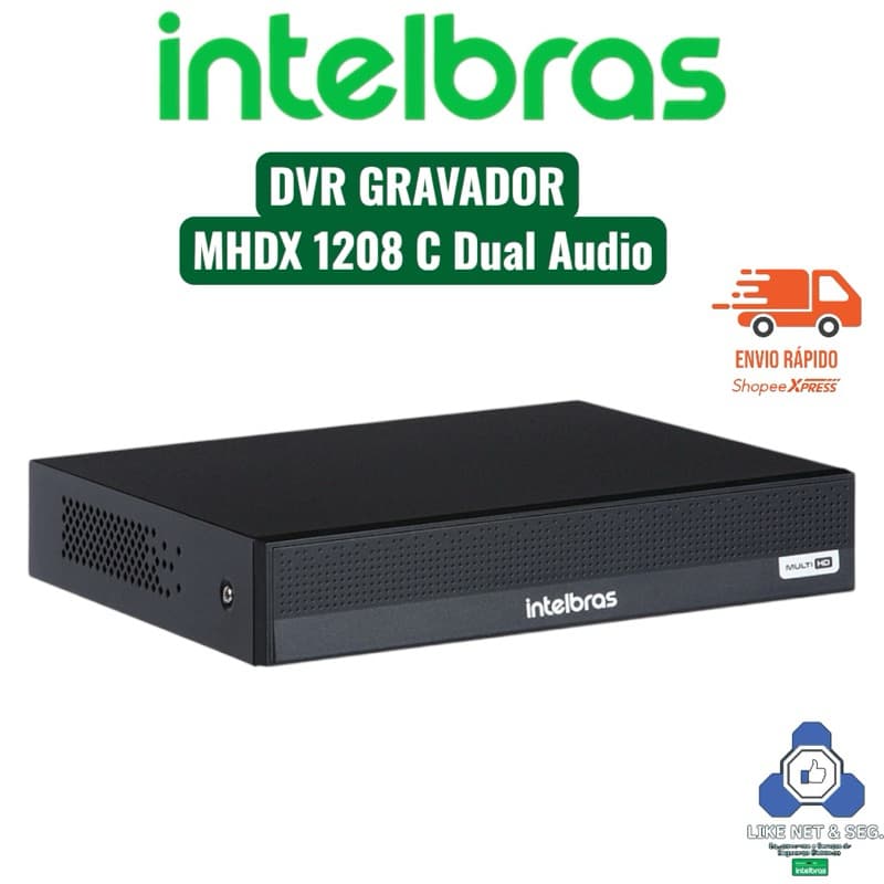 Gravador Dvr 8 Canais Intelbras Mhdx 1208-c Dual Audio