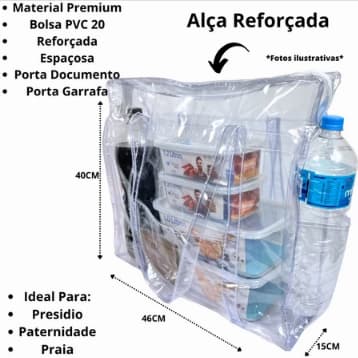 Sacola em PVC  grande Transparente de Alta Densidade,bolsa jumbo