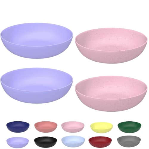 Kit Jogo De pratos Fundos Resistente Variedade de cores