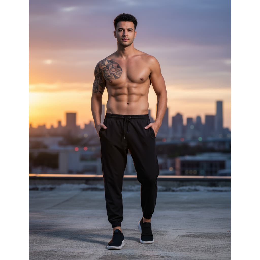Calça Tactel Jogger Com Elastano Active Verão Academia Slim Treino Fitness