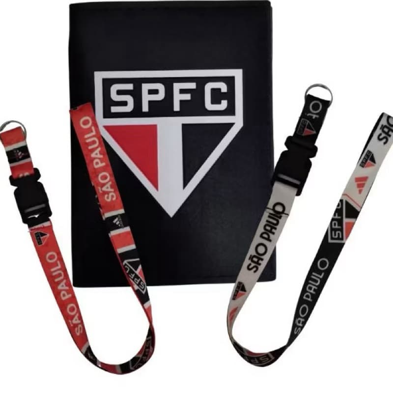 Chaveiro São Paulo Moto Cordão Tirante Pescoço Crachá Fecho Tic Tac Engate