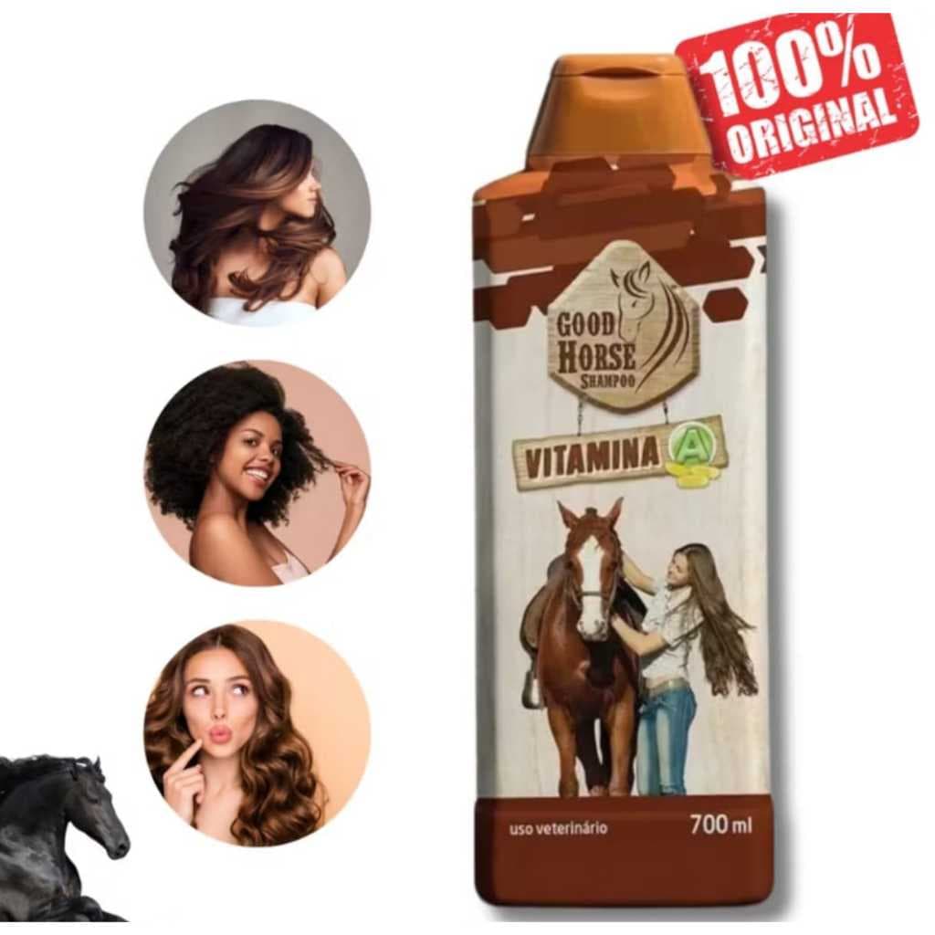 Shampoo Good Horse Cresce Cabelo 700ml Cavalo Gold Kit Original