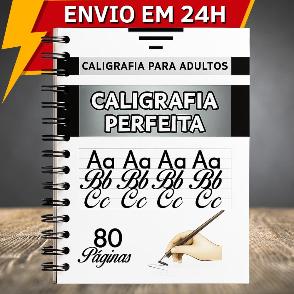 Caderno de Caligrafia Adulto e Adolescente Melhore Sua Escrita