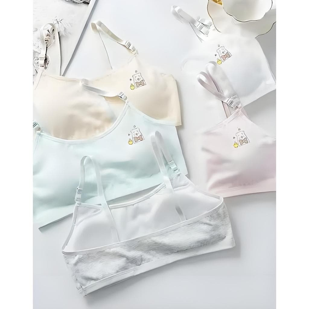 Sutiã Top De Dupla Camada Para Adolescentes/Meninas De 10-15 Anos