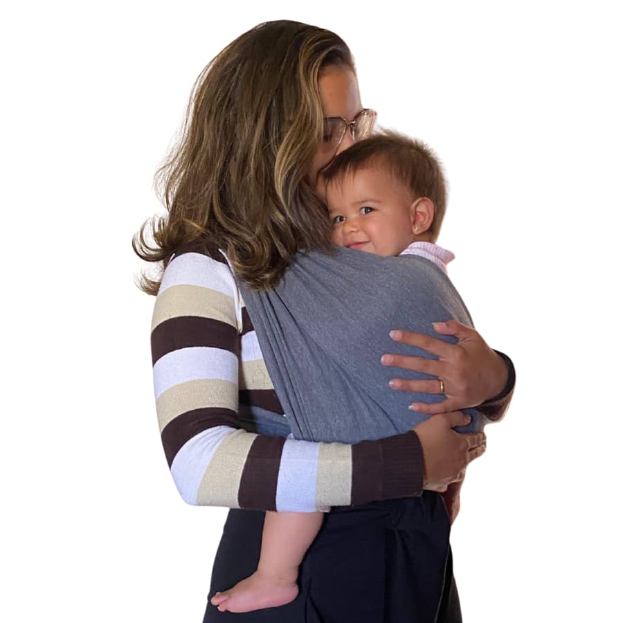 Sling Sem Amarração | Sling Pronto +Fácil de Vestir +Fresco +Prático | Malha Cinza Escuro | Flowinself