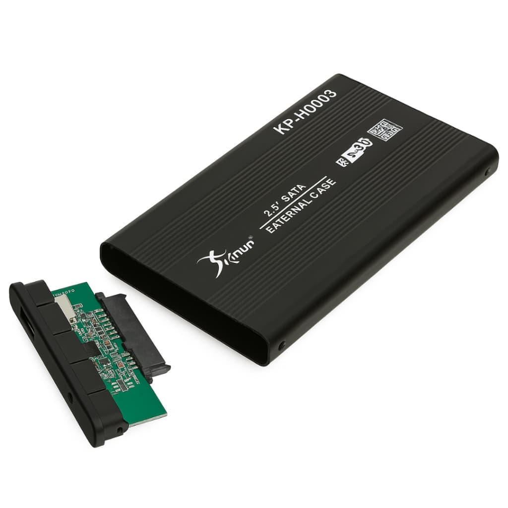 Case para HD SSD de Bolso Gaveta Externa USB 3.0 Sata com Kit Instalação 2,5" em Alumínio