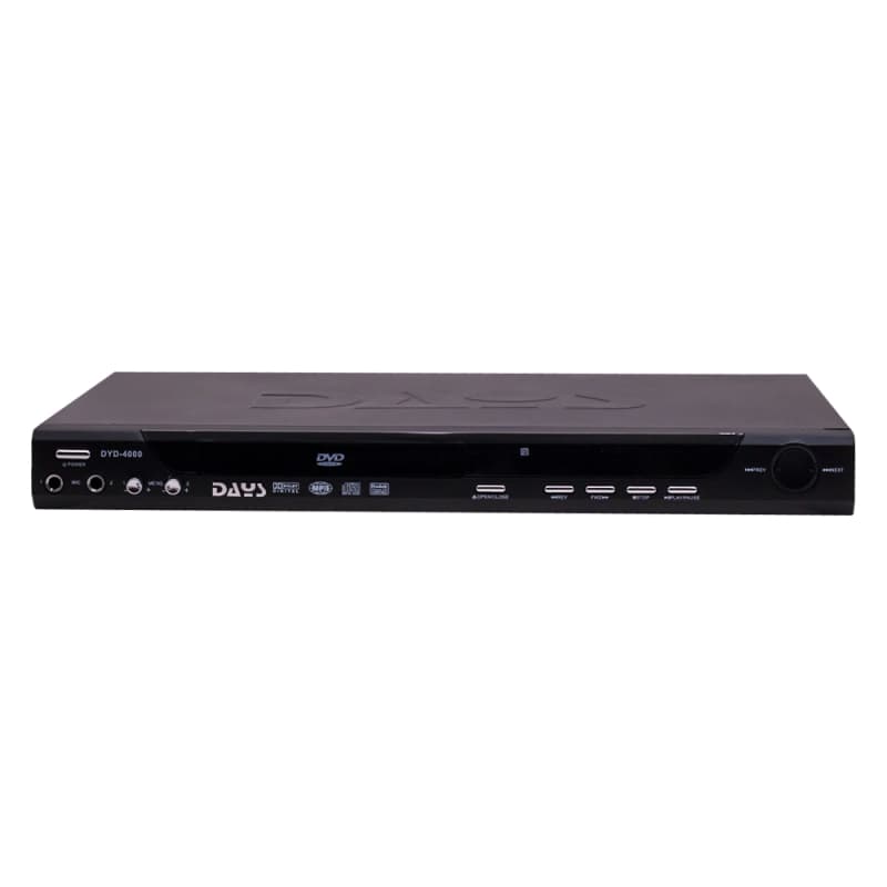 Reprodutor DVD de Mesa Days DYD-4000 / Com Controle Remoto e Microfone / 90-260V ~ 60Hz - Preto