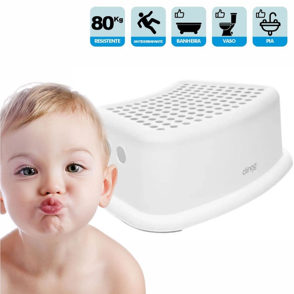 Degrau Infantil Clingo Antiderrapante Banquinho Step Dots Escadinha Base
