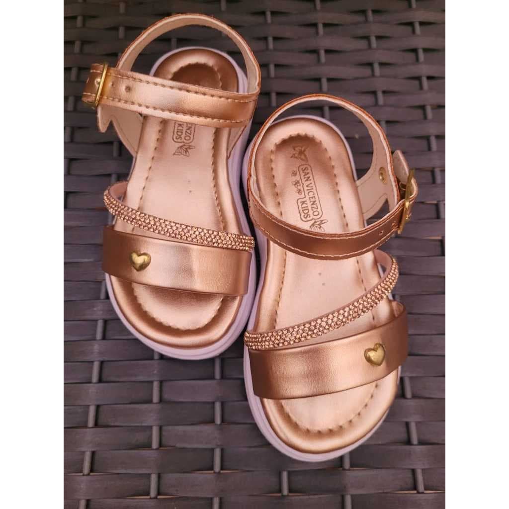 Sandália Infantil Feminina Brilho Rasteirinha Menina Strass