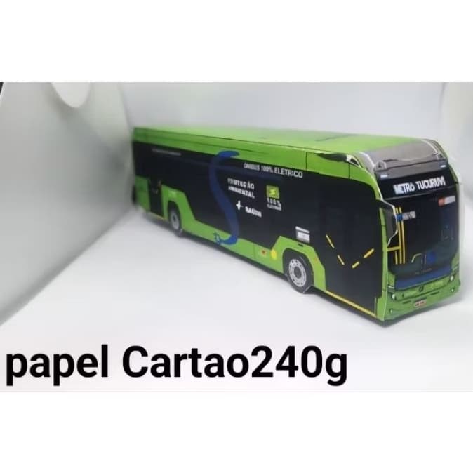 Miniatura De Ônibus Marcopolo attiviPadronlonw eO500u SaoPaulo  Sambaiba PAPELCARTAO240G